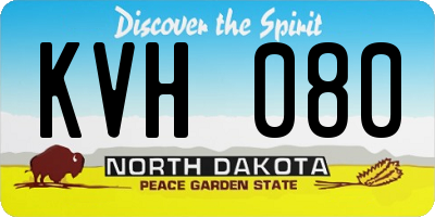 ND license plate KVH080