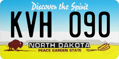 ND license plate KVH090