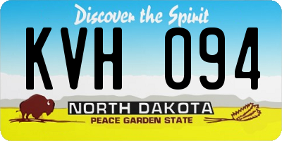 ND license plate KVH094