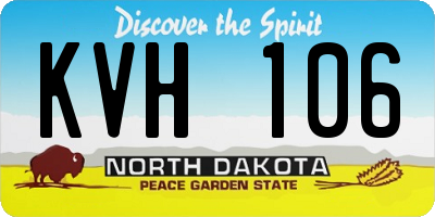 ND license plate KVH106
