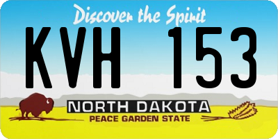 ND license plate KVH153