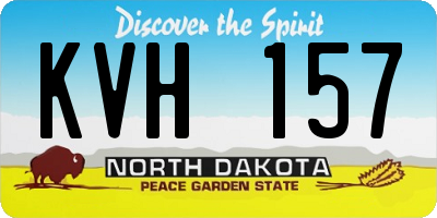 ND license plate KVH157