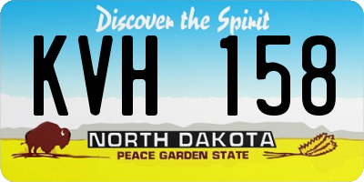 ND license plate KVH158