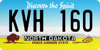 ND license plate KVH160