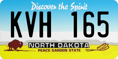 ND license plate KVH165
