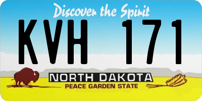 ND license plate KVH171