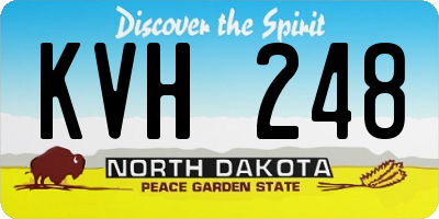 ND license plate KVH248
