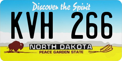 ND license plate KVH266