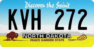 ND license plate KVH272
