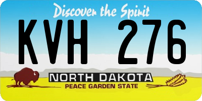 ND license plate KVH276