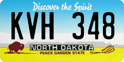 ND license plate KVH348