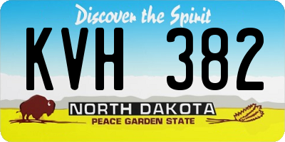 ND license plate KVH382