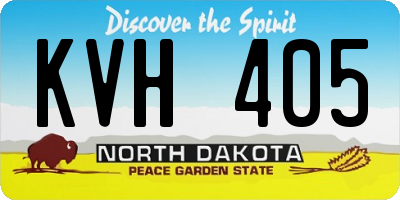 ND license plate KVH405