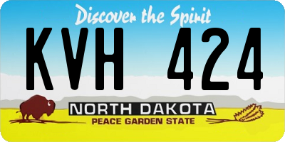 ND license plate KVH424