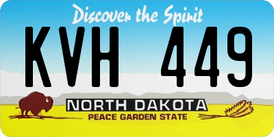 ND license plate KVH449