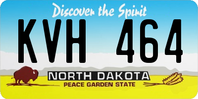 ND license plate KVH464