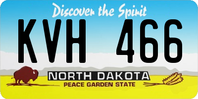 ND license plate KVH466