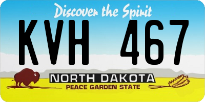 ND license plate KVH467
