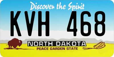 ND license plate KVH468