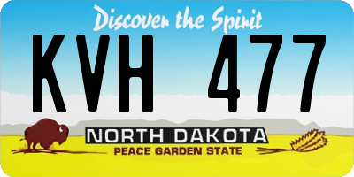 ND license plate KVH477