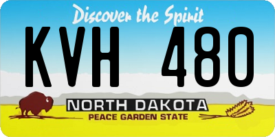 ND license plate KVH480