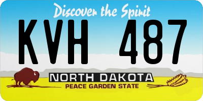ND license plate KVH487