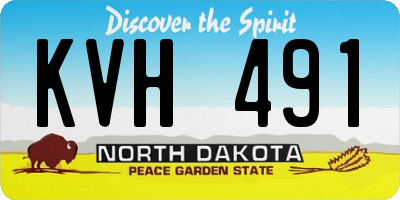 ND license plate KVH491