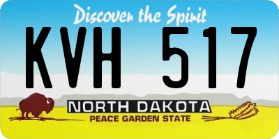 ND license plate KVH517