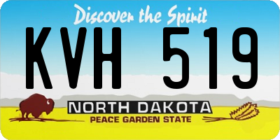 ND license plate KVH519