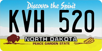 ND license plate KVH520