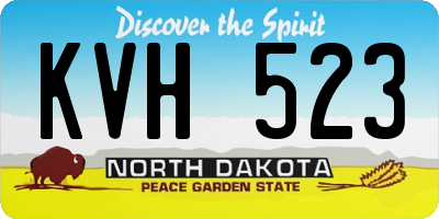 ND license plate KVH523