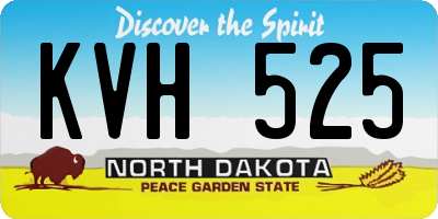 ND license plate KVH525