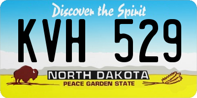ND license plate KVH529