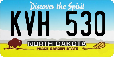ND license plate KVH530