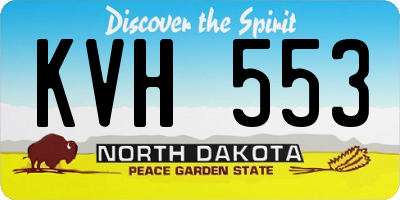 ND license plate KVH553