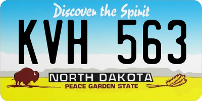 ND license plate KVH563