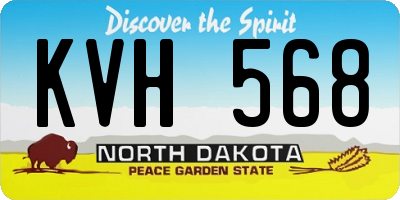 ND license plate KVH568