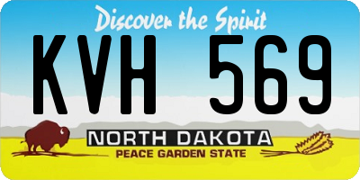 ND license plate KVH569