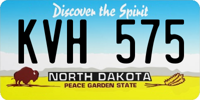 ND license plate KVH575