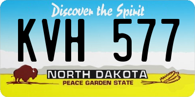 ND license plate KVH577