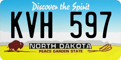 ND license plate KVH597