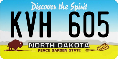ND license plate KVH605