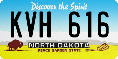 ND license plate KVH616
