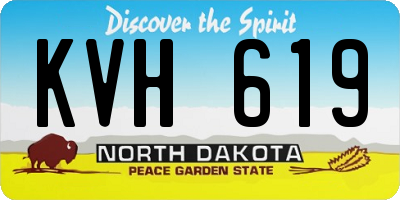 ND license plate KVH619
