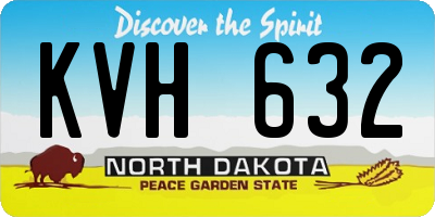 ND license plate KVH632