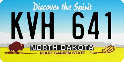 ND license plate KVH641