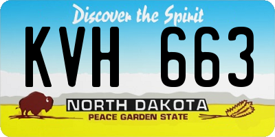 ND license plate KVH663