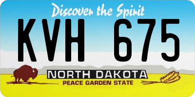 ND license plate KVH675