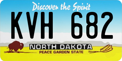 ND license plate KVH682