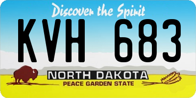 ND license plate KVH683